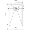 MEXEN - Stone+ sprchová vanička obdélníková 140x80, černá 44708014