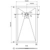 MEXEN - Stone+ sprchová vanička obdélníková 140x80, antracit 44718014