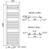 MEXEN/S - Hades radiátor + topná tyč 1500 x 500 mm, 900 W, bílá W104-1500-500-2900-20