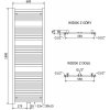 MEXEN/S - Hades radiátor + topná tyč 1800 x 600 mm, 900 W, bílá W104-1800-600-2900-20