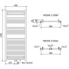 MEXEN/S - Pluton radiátor + topná tyč 1450 x 600 mm, 900 W, černá W106-1450-600-2900-70