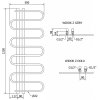 MEXEN/S - Kiso radiátor + topná tyč 1200 x 500 mm, 300 W, bílá W114-1250-500-2300-20