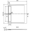 MEXEN - Amon obdélníková sprchová vanička SMC 100 x 90 cm, černá 4F709010