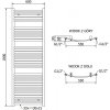 MEXEN/S - Helios radiátor + topná tyč 1800 x 600 mm, 900 W, bílá W103-1800-600-2900-20