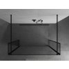 MEXEN/S - Kioto Sprchová zástěna WALK-IN volněstojící 90 x 30 x 30, černý vzor, černá 800-090-030-222-70-70-030