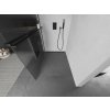 MEXEN/S - Kioto+ Sprchová zástěna WALK-IN s poličkou a držákem ručníků 90 x 200, proužky 8 mm, černá 800-090-121-70-09