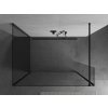 MEXEN/S - Kioto Sprchová zástěna WALK-IN 125 x 70 x 40 cm, transparent, černá 800-125-070-221-70-00-040