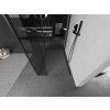 MEXEN/S - Kioto Sprchová zástěna WALK-IN 125 x 70 x 40 cm, transparent, černá 800-125-070-221-70-00-040