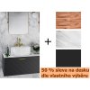 Spodní skříňka FLOO černá matná + 50 % sleva na desku dle vlastního výběru, Černá, 60 cm, 50 cm, 40 cm, Levá varianta