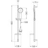 MEXEN/S - Alfa DQ40 Set umyvadlové a sprchové baterie s příslušenstvím, bílo/chrom 745704DQ40-02