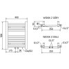 MEXEN/S - Ares radiátor + topná tyč 500 x 400 mm, 300 W, antracit W102-0500-400-2300-66