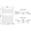 MEXEN/S - Uran radiátor + topná tyč 800 x 600 mm, 300 W, zlatá W105-0800-600-2300-50