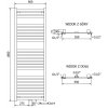 MEXEN/S - Uran radiátor + topná tyč 1800 x 600 mm, 900 W, zlatá W105-1800-600-2900-50