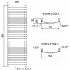 MEXEN/S - Bachus radiátor + topná tyč 1600 x 500 mm, 900 W, zlatá W109-1600-500-2900-50