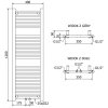 MEXEN/S - Mars radiátor + topná tyč 1200 x 400 mm, 300 W, zlatá W110-1200-400-2300-50