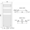 MEXEN/S - Pluton radiátor + topná tyč 1200 x 500 mm, 600 W, antracit W106-1200-500-2600-66
