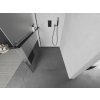 MEXEN/S - Kioto+ L Sprchová zástěna WALK-IN s poličkou a držákem ručníků 80 x 200 cm, transparent/dekor, černá - 800-080-123-70-30 800-080-123-70-35
