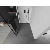 MEXEN/S - Kioto+ L Sprchová zástěna WALK-IN s poličkou a držákem ručníků 80 x 200 cm, černý vzor, černá 800-080-123-70-78