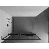 MEXEN/S - Kioto+ L Sprchová zástěna WALK-IN s poličkou a držákem ručníků 80 x 200 cm, černý vzor, černá 800-080-123-70-78