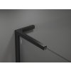 MEXEN/S - Kioto+ L Sprchová zástěna WALK-IN s poličkou a držákem ručníků 90 x 200 cm, černý vzor, černá 800-090-123-70-77