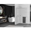 MEXEN/S - Kioto+ L Sprchová zástěna WALK-IN s poličkou a držákem ručníků 90 x 200 cm, proužky, chrom 800-090-123-01-09
