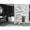 MEXEN/S - Kioto+ L Sprchová zástěna WALK-IN s poličkou a držákem ručníků 90 x 200 cm, bílý vzor, chrom 800-090-123-01-97