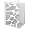 MEXEN/S - Kioto+ L Sprchová zástěna WALK-IN s poličkou a držákem ručníků 90 x 200 cm, bílý vzor, chrom 800-090-123-01-97