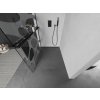 MEXEN/S - Kioto+ L Sprchová zástěna WALK-IN s poličkou a držákem ručníků 90 x 200 cm, bílý vzor, černá 800-090-123-70-97