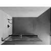 MEXEN/S - Kioto+ L Sprchová zástěna WALK-IN s poličkou a držákem ručníků 90 x 200 cm, bílý vzor, černá 800-090-123-70-97