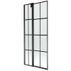 MEXEN - Flip vanová zástěna 1-křídlo 80 x 150 cm, černá vzor, černá 894-080-101-70-77