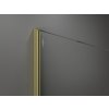 MEXEN/S - Kioto+ Sprchová zástěna s poličkou WALK-IN 80 x 200 cm, černá vzor, zlatá kartáčovaná 800-080-121-55-78