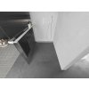 MEXEN/S - Kioto+ Sprchová zástěna WALK-IN s poličkou a držákem ručníků 90 x 200 cm, proužky, bílá 800-090-121-20-09