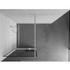 MEXEN/S - Kioto+ Sprchová zástěna WALK-IN s poličkou a držákem ručníků 90 x 200 cm, černý vzor, bílá 800-090-121-20-77