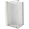 MEXEN/S - Velar sprchový kout, posuvné dveře 130 x 90 cm, dekor, zlato 871-130-090-31-50