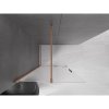 MEXEN/S - Velar Sprchová zástěna posuvná Walk-in 70 x 200 cm, dekor 8 mm, měď kartáčovaná 871-070-000-33-65
