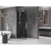 MEXEN/S - Velar Sprchová zástěna posuvná Walk-in 70 x 200 cm, grafit 8 mm, bílá 871-070-000-43-20