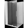 MEXEN/S - Velar Sprchová zástěna posuvná Walk-in 70 x 200 cm, grafit 8 mm, bílá 871-070-000-43-20