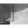 MEXEN/S - Velar Sprchová zástěna posuvná Walk-in 80 x 200 cm, dekor 8 mm, černá 871-080-000-33-70