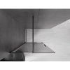 MEXEN/S - Velar Sprchová zástěna posuvná Walk-in 80 x 200 cm, grafit 8 mm, černá 871-080-000-43-70