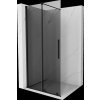 MEXEN/S - Velar Sprchová zástěna posuvná Walk-in 80 x 200 cm, grafit 8 mm, černá 871-080-000-43-70
