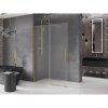 MEXEN/S - Velar Sprchová zástěna posuvná Walk-in 160 x 200 cm, dekor 8 mm, zlato 871-160-000-33-50