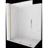 MEXEN/S - Velar Sprchová zástěna posuvná Walk-in 160 x 200 cm, dekor 8 mm, zlato 871-160-000-33-50
