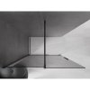 MEXEN/S - Velar Sprchová zástěna posuvná Walk-in 160 x 200 cm, grafit 8 mm, černá 871-160-000-43-70