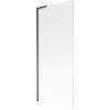 MEXEN/S - Next L vanová zástěna FIX 80 x 150 cm, proužky, černá 895-080-000-03-09-70