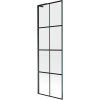 MEXEN/S - Next L vanová zástěna FIX 60 x 150 cm, černá vzor, černá 895-060-000-03-77-70
