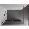 MEXEN/S - KIOTO Sprchová zástěna WALK-IN s poličkou a držákem ručníků 80 x 200, transparent 8 mm, růžové zlato 800-080-121-60-00
