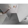 MEXEN/S - KIOTO Sprchová zástěna WALK-IN s poličkou a držákem ručníků 80 x 200, matné sklo 8 mm, růžové zlato 800-080-121-60-30