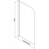 MEXEN/S - Cube obdélníková vana 170 x 80 cm s panelem  + vanová zástěna 70 cm, transparent,  černá 550517080X9007017000