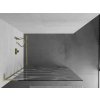 MEXEN/S - Kioto L Sprchová zástěna WALK-IN 90 x 200 cm, bílý vzor, zlatá 800-090-103-50-97