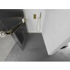 MEXEN/S - Kioto+ L Sprchová zástěna WALK-IN s poličkou a držákem ručníků 90 x 200 cm, proužky, zlato 800-090-123-50-09